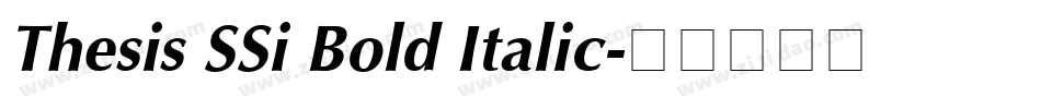 Thesis SSi Bold Italic字体转换